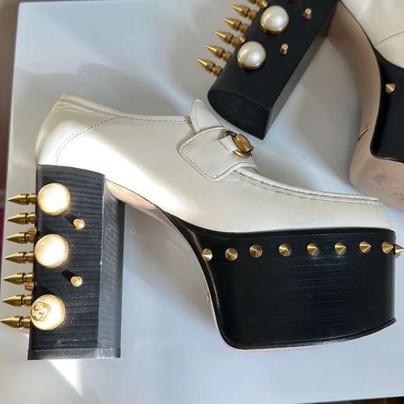 Gucci Vegas Pearl Studded Platforms - Picture 12 of 16